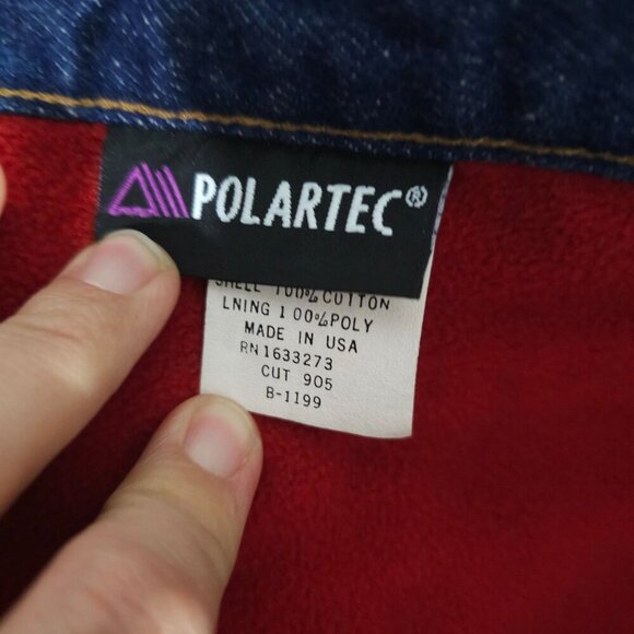 Caboose Moosewear 90s Polartec Flannel Lined Jeans 38 Made In USA 100% Cotton - Picture 5 of 7